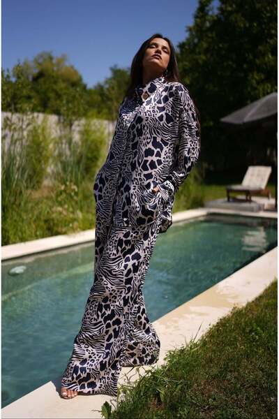 NYMPHA CLOTHING Elegant set, Leopard, Martini