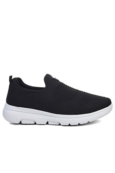 Wickers 2480 Black White Knitwear Memory Foam Men's Sports Shoes