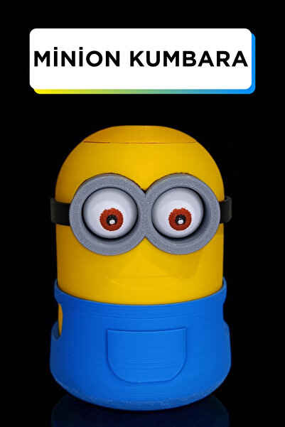 Genç 3D Çift Gözlü Minion Kumbara | Sevimli ve Dayanıklı Para Kumbarası | Çoc...