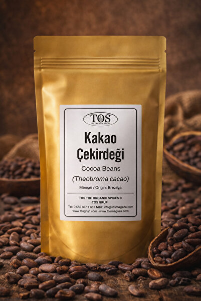 TOS The Organic Spices Kakao Çekirdeği 250 gr (1. Kalite) Theobroma cacao / C...