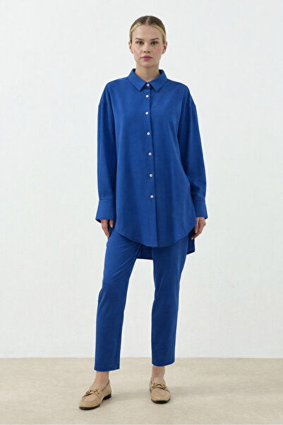 QANU Oversize Gömlek Mavi
