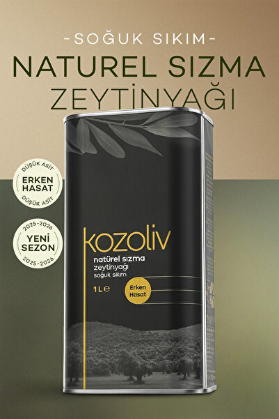 kozoliv 2025-26 Yeni Sezon Erken Hasat Soğuk Sıkım Zeytinyağı 1 LT