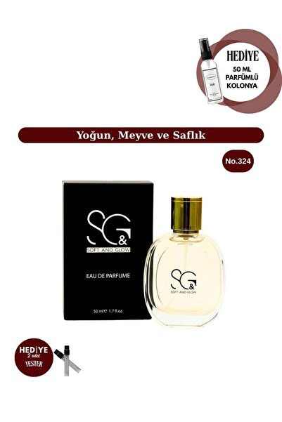 SoftandGlow No.324 Kadın Parfümü 50 ml - Şakayık ve Çarkıfelek Meyveli Taze K...