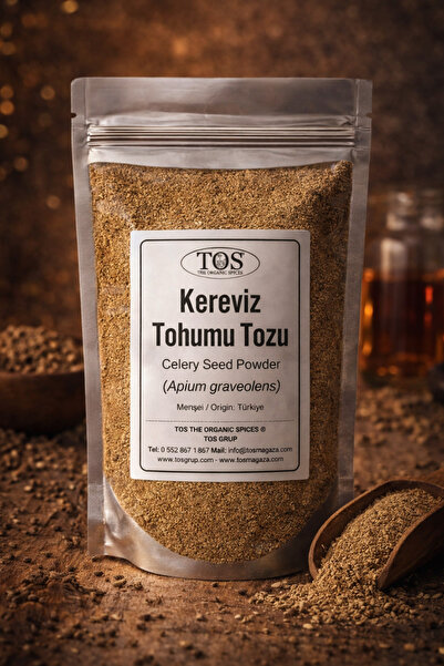 TOS The Organic Spices Kereviz Tohumu Tozu 50 gr (1. Kalite) Apium graveolens...