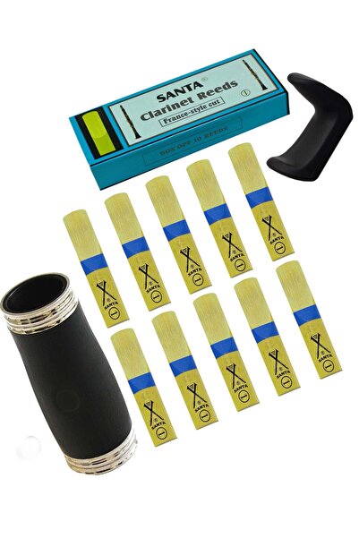SANTA 10 Lu Kutu 1 No Klarnet Kamışı Parmak Dayama Ve Baril Hediye