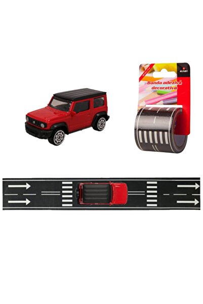 OEM SET Autoturism MSZ Suzuki Jimny 2018 1:48 Roșu și bandă adezivă KUNST Tra...