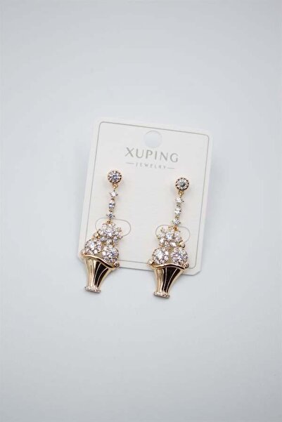 NOVAHAVEN أقراط باقة الزهور - ذهبي