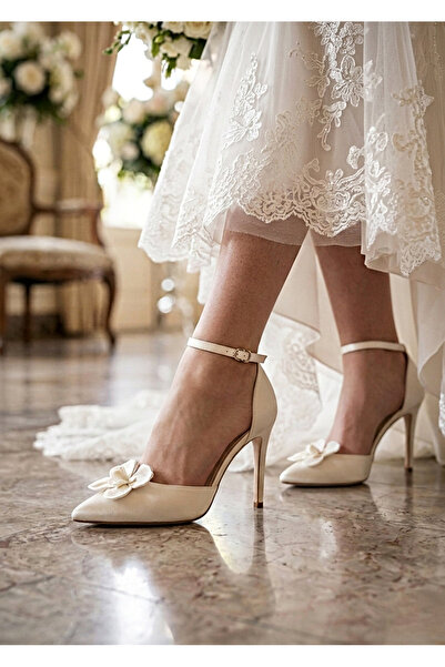 Modavien Ženske večernje cipele sa orhidejom visine 11 cm Sa kopčom