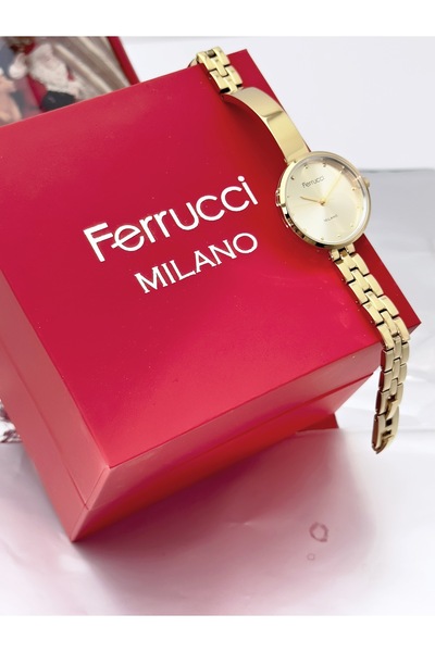 Ferrucci ÇELİK KORDON MİLANO KESME CAM 2 YIL GARANTİLİ 3 ATM SU GEÇİRMEZ+BİLE...