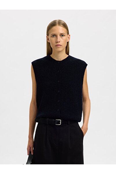 SELECTED Strickweste Wollgemisch