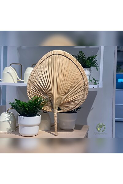 Renesse Home Liberya El Yapımı Palmiye Duvar Dekoru Küçük Boy Doğal Hasır Boh...