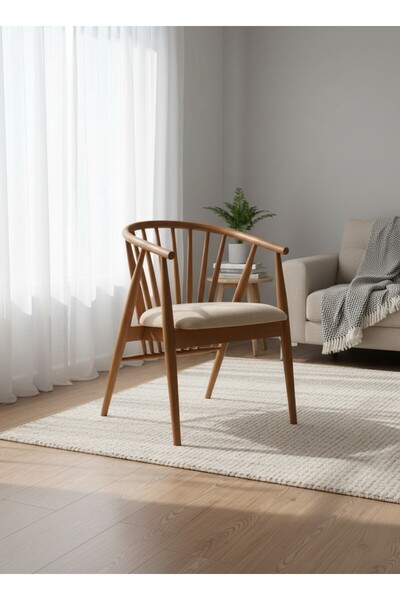 KleinHaus Furniture Oslo Ahşap Yemek Odası Sandalyesi, Modern Tasarım, Masif ...