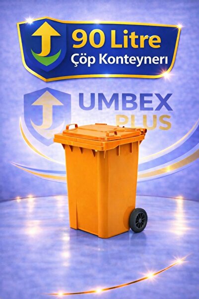 UMBEX PLUS Atık Plastik Çöp Konteyneri 90 Litre Plastik Konteyner - A Isıya K...