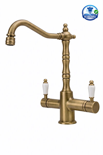 DUREVO Su Aritmali Rustic Vintage Kitchen Faucet Zen Design - Swivel Head Fea...