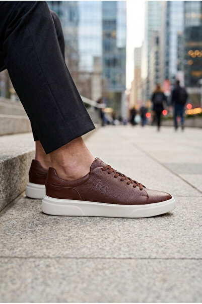 Lufian Tommy muške Koža Patike udobne cipele sa đonom u bež boji