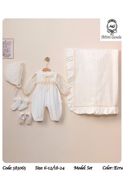 Baby shine طقم استقبال بنات تركي قطني 100%- 5قطع -الأفرول الكلاسيكي