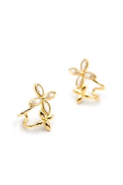 NOVAHAVEN أقراط زهرة متعددة - ذهبي