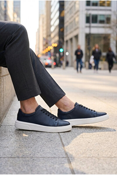 Lufian أحذية تومي ديلي للرجال جلد حذاء رياضي ذات النعل المريح