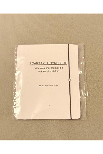 OEM Bratara cu snur si cristal swarovski - Negru