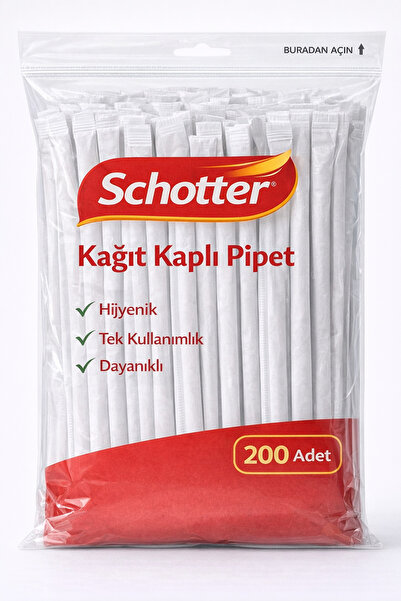 Broken Stone Kağıt Sargılı Pipet 200 Adet – Tek Kullanımlık İçecek Pipeti