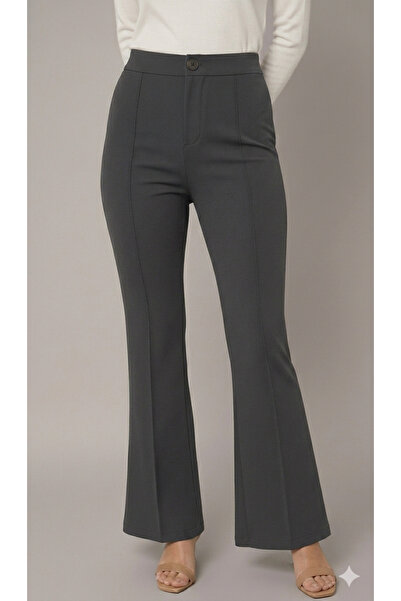 ECEYLÜL MODA ΠΑΝΤΕΛΟΝΙ FUME SCUBA KREP ÖNÜ ÇIMALI καμπάνα (τιμή εκκίνησης για...