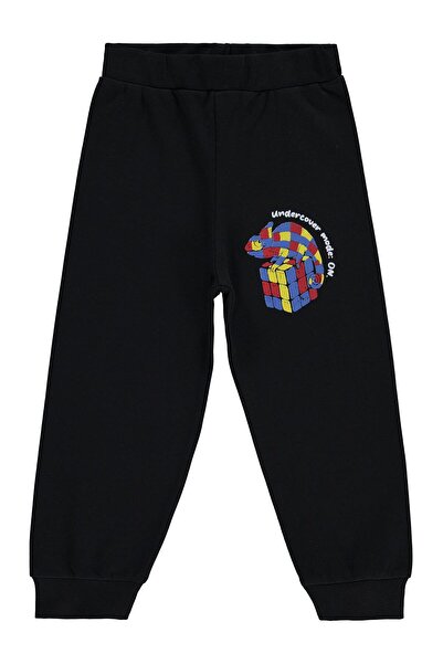 Civil Boys Zeka Küp Iguana Printed 2-5 Years Old Sweatpants - Black 4-5 Years...