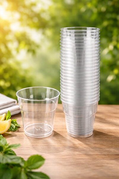 Ambalaj Evi Plastik Mika Bardak 180cc  25 Adet (1 Paket)