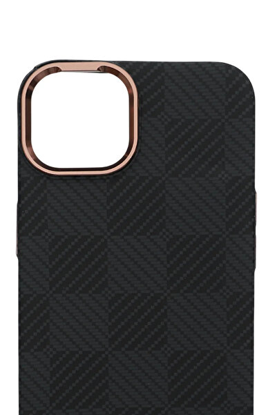 PiyasaSepeti حافظة بيكسل ويف لهاتف آيفون 15 بتصميم الشبكة الليلية