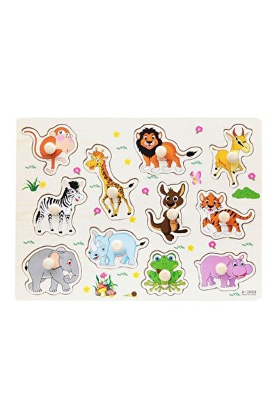 LIXADA Wooden Animal Fruits Jigsaw Puzzle 30 x 22.5cm