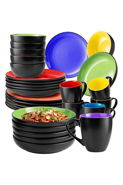 MIAMIO Serviciu de cină pentru 6 persoane, Set complet 30 piese Le Papillon, ...