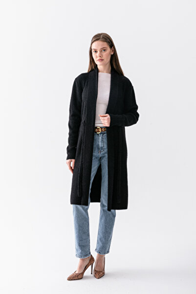 Butik Kadın Yumoş kemerli angora hırka