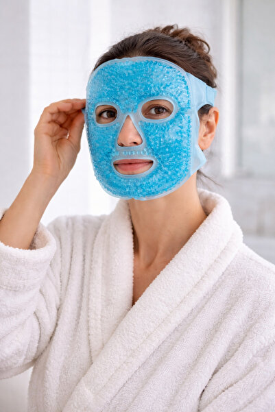 DROPY Mască facială reutilizabilă, THERMOZEN® cu perle de gel
