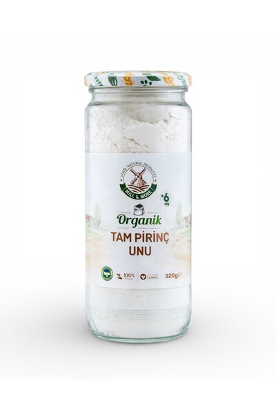 Mill & More Only Natural Products Organik Tam Pirinç Unu 320 g +6 Ay
