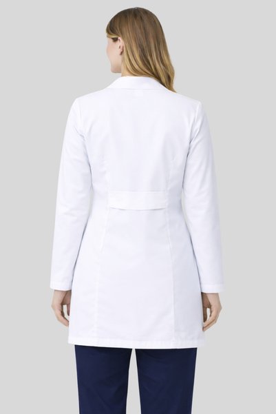 Simirna Üniforma Women's White Nurse Pharmacist Doctor Teacher Coat – Sport Collar, Long Sleeve, Long Height Coat