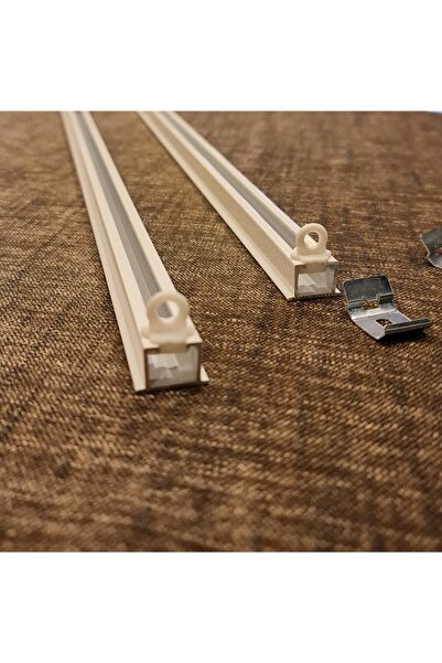 GARDINESTAN JUNG CFO GmbH Tek Kanallı Beyaz Alüminyum Ray (tekli Korniş)+meta...