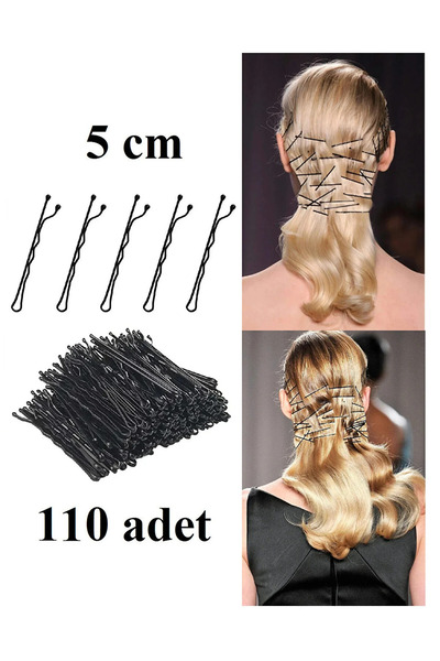 Güncel Vitrin مشبك سلك أسود لامع 5 سم 120 قطعة