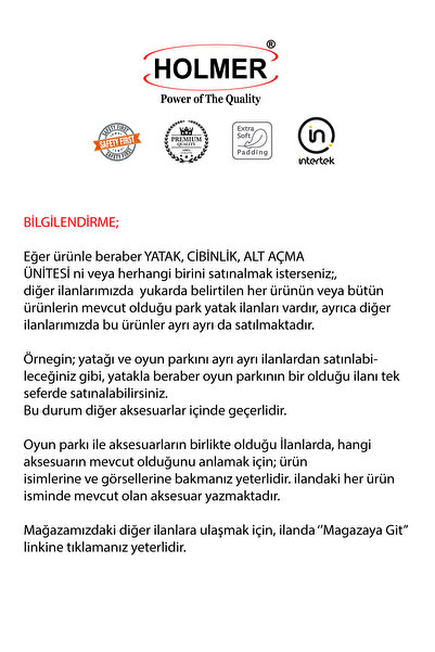 Holmer Maxi Comfort Coolstyle (ANNE YANI-DELUXE KUMAŞ) Premium Dönenceli Oyun Parkı/anne Yanı 70x110cm Gri