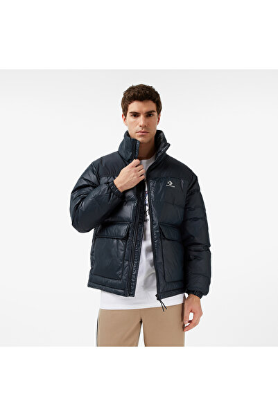 Converse Classic Erkek Dik Yaka Siyah Şişme Mont