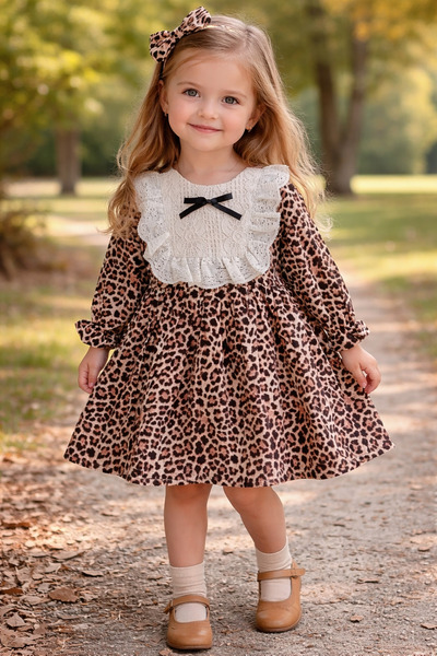 Bilge Trend Devojčica, Sa leopard dezenom haljine,