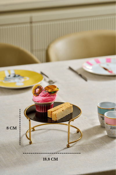 Edora Home هدية معدنية ذهبية صغيرة الحجم لتزيين الحفلات / بليكسي جلاس أسود / ...