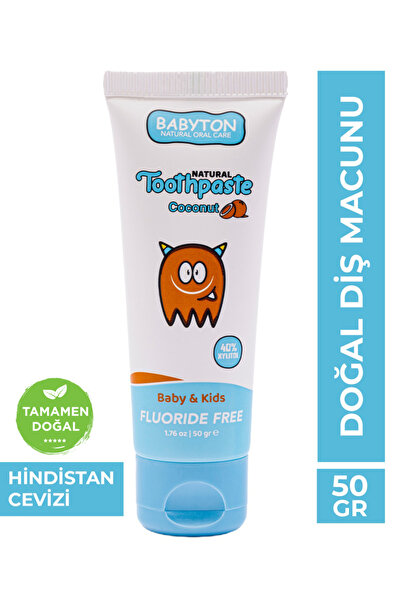 BABYTON Doğal Hindistan Cevizi Diş Macunu Florürsüz 50 gr