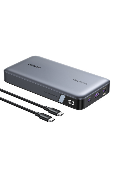Ugreen 25.000mAh 145W PD QC Led Göstergeli Taşınabilir Hızlı Şarj Cihazı Powe...