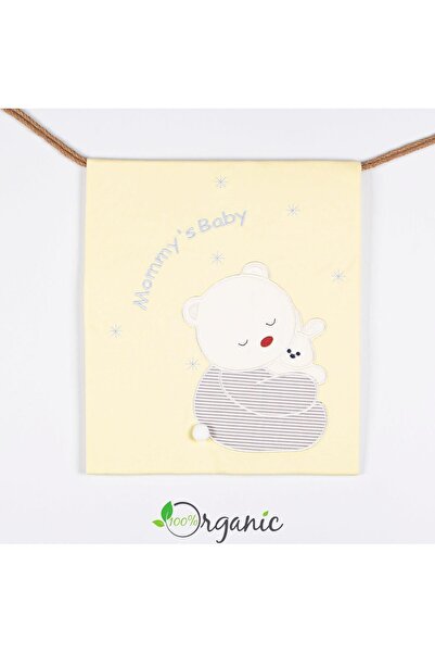 Miniel Unisex Baby Teddy Bear Embroidered 90x80 Cm Double Layer Cotton Combed...
