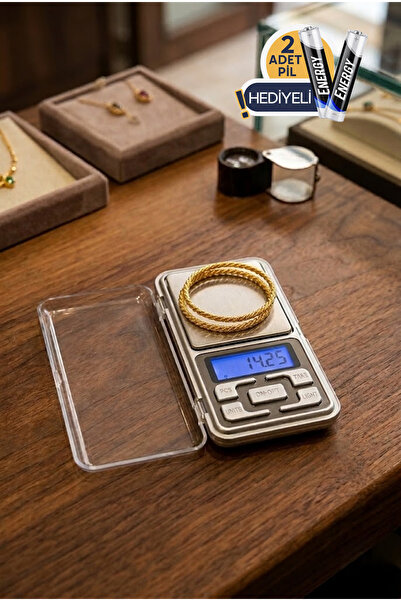 valletta Bandos Pil Hediyeli Dijital Hassas Elektronik Kuyumcu Cep Terazisi T...
