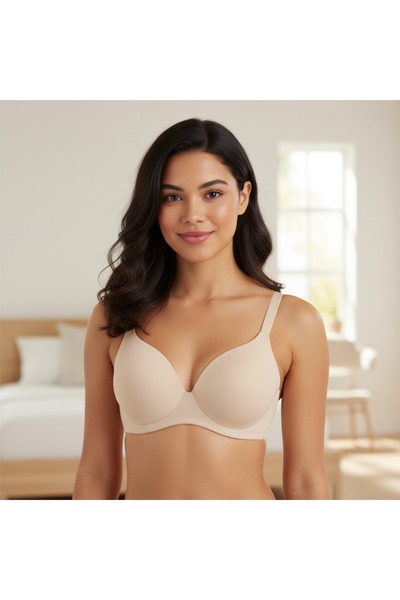 BONBON Women's Laser Cut Gathering Effect Non-Wired Supportive Bra Pr Bb2037