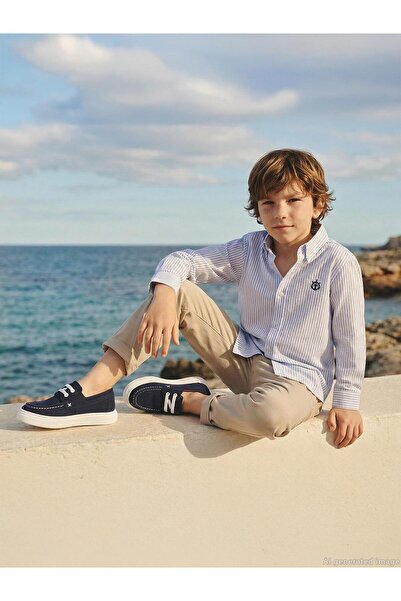 Civil Boys Смугаста сорочка для дітей 6-9 років - Синя 9-10 років