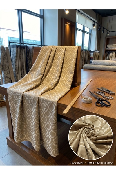 LEVENT ÖZEL Döşemelik Jakar Desenli Fon Perdelik Kumaş 100en140boy