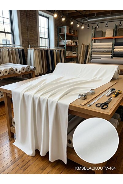 LEVENT ÖZEL Blackout Çift Taraflı Saten Dokuma Fon Perdelik Kumaş 100en300boy