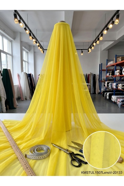 LEVENT ÖZEL Petek Dokulu Dekoratif Tül Perdelik Kumaş 100en300boy