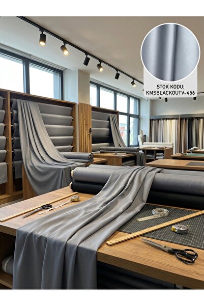 LEVENT ÖZEL Blackout Çift Taraflı Saten Dokuma Fon Perdelik Kumaş 100en300boy